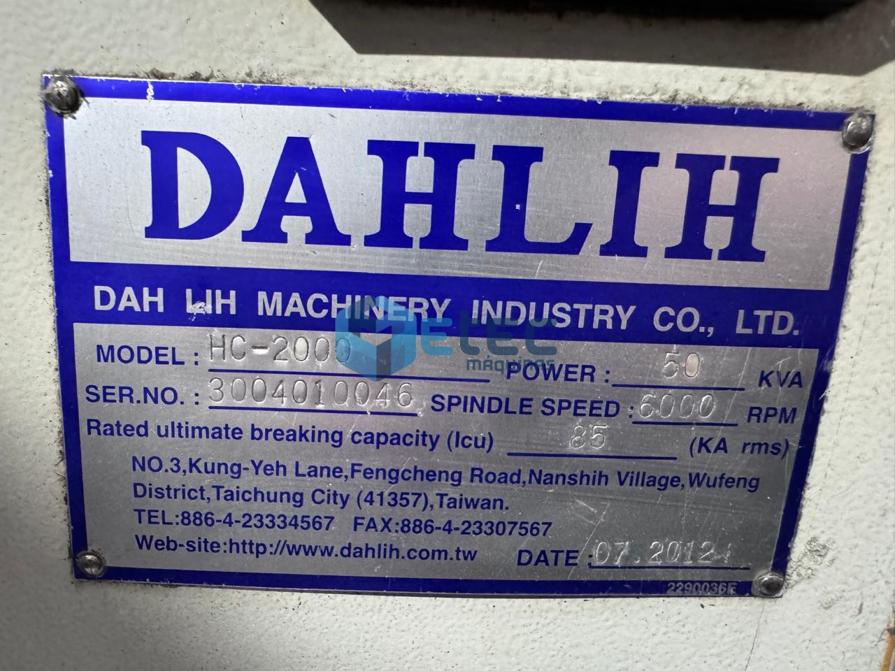 Centro de Usinagem Dahlih HC-2000