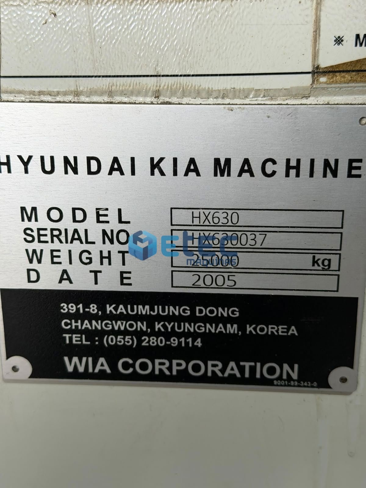 Centro de Usinagem Horizontal Duplo Pallet Hyundai HX630