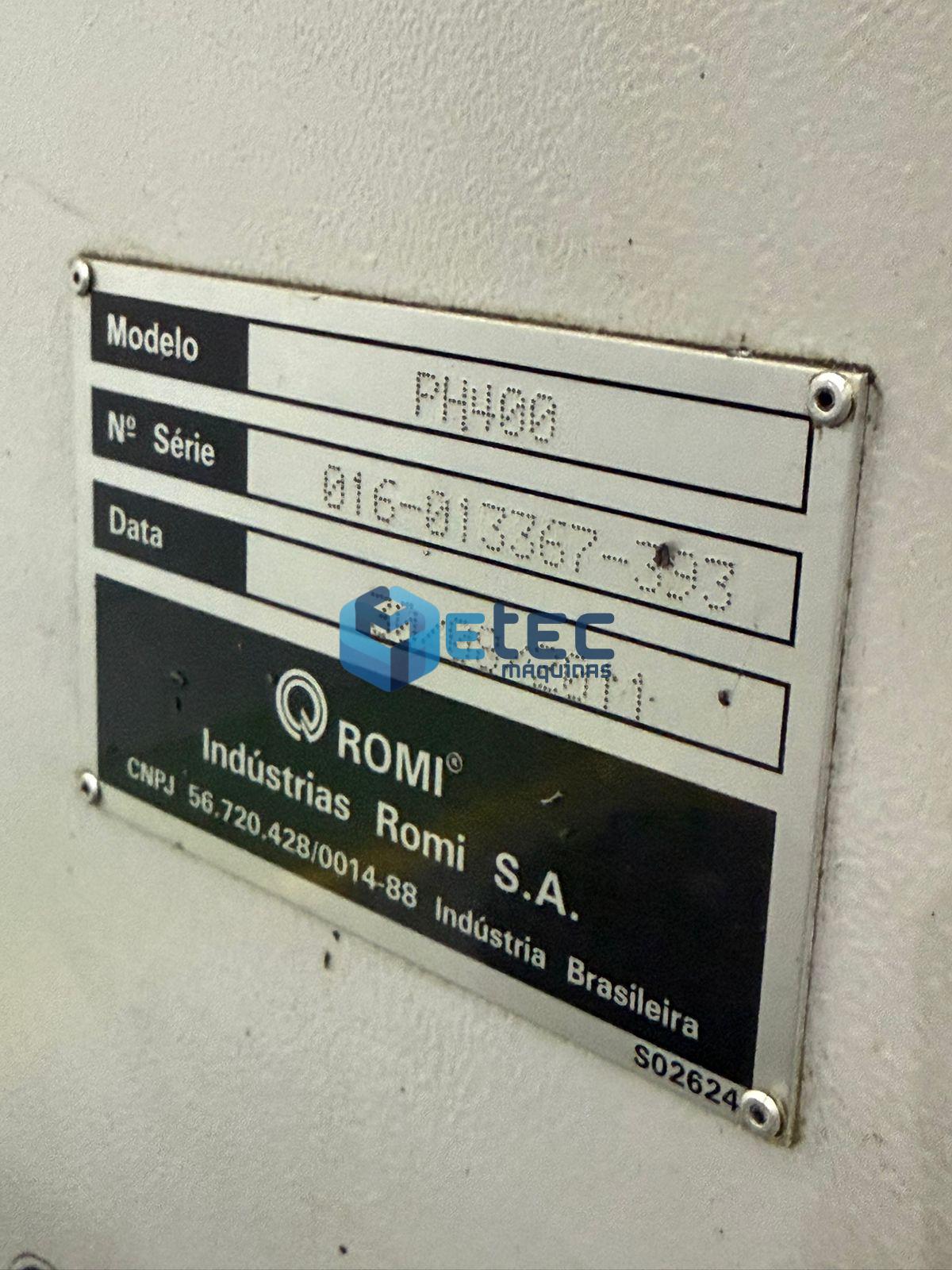 Centro de Usinagem Horizontal Duplo Pallet ROMI PH400