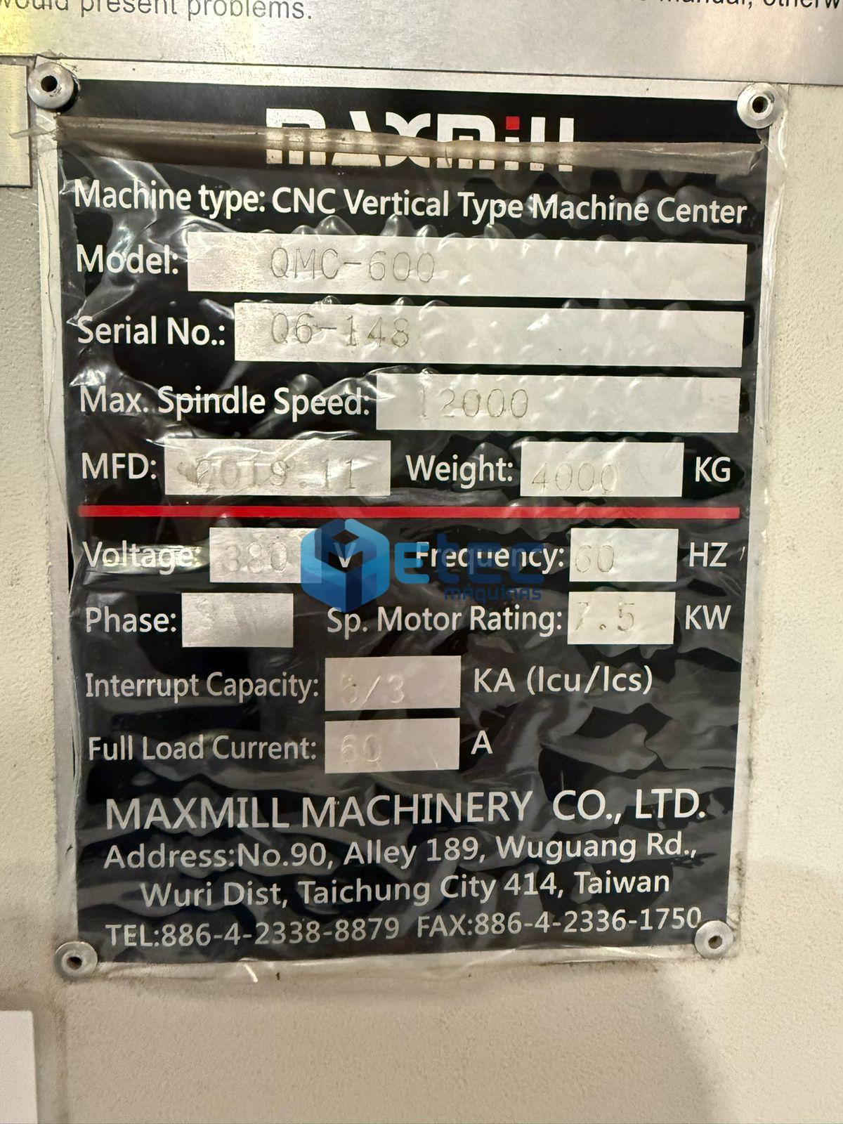 Centro de Usinagem Vertical Maxmill QMC-600