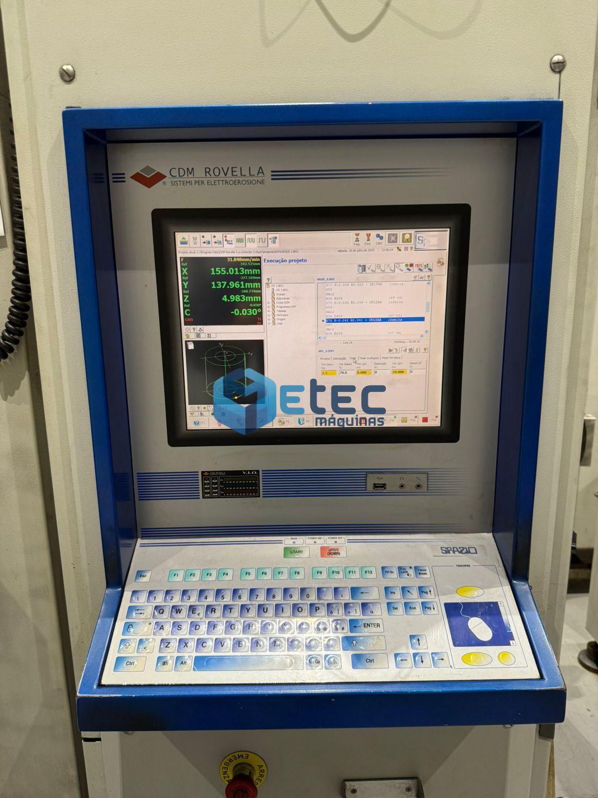 Eletroerosão Penetração Rovella VS-800