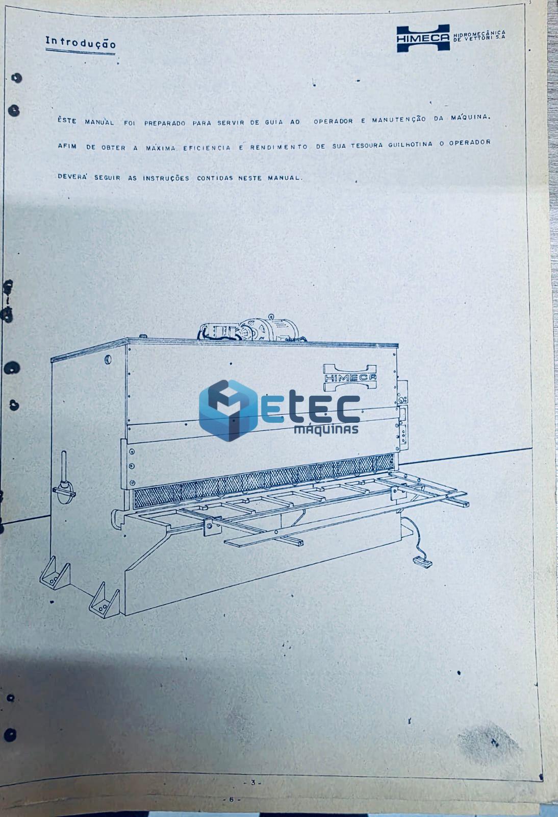 Guilhotina Himeca HMTH 4050 x 3/16”