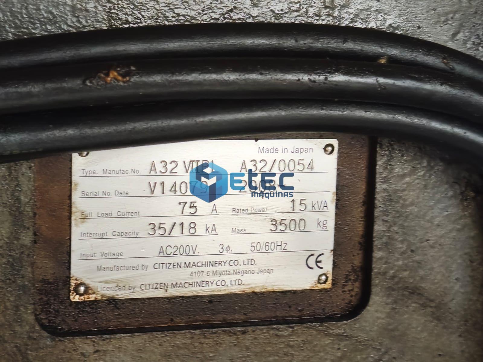 TORNO CNC DE CABEÇOTE MÓVEL CITIZEN