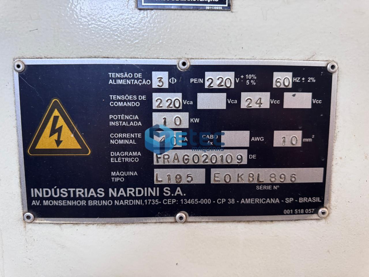 Torno CNC Nardini 195 II