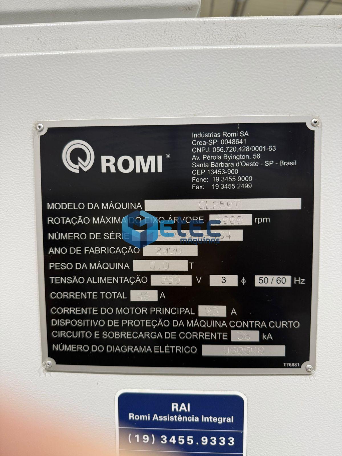 Torno CNC ROMI GL 250
