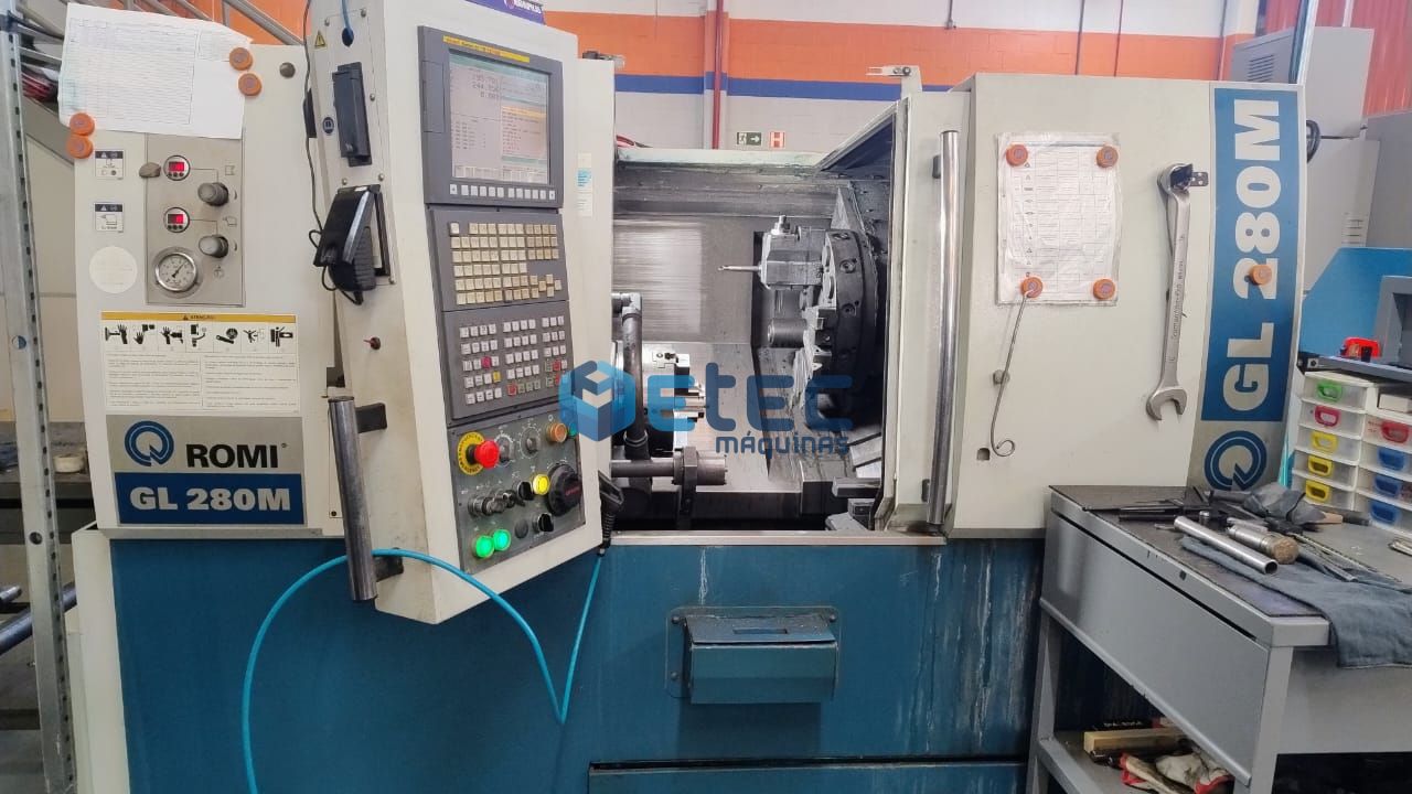 Torno CNC ROMI GL 280M Com Ferramenta Acionada