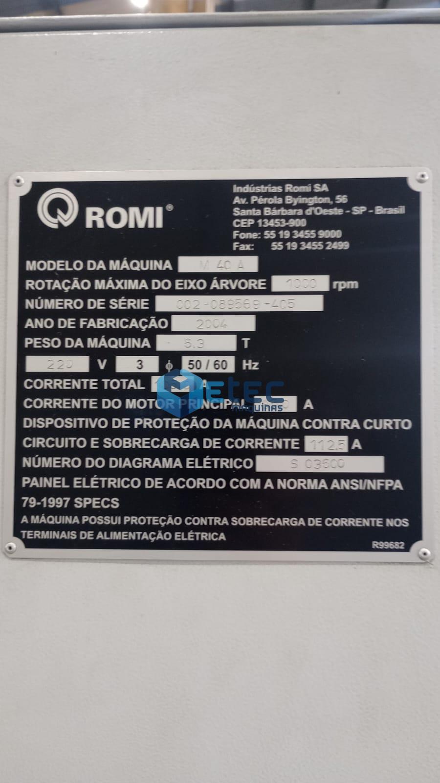 Torno CNC Romi Multiplic 40A