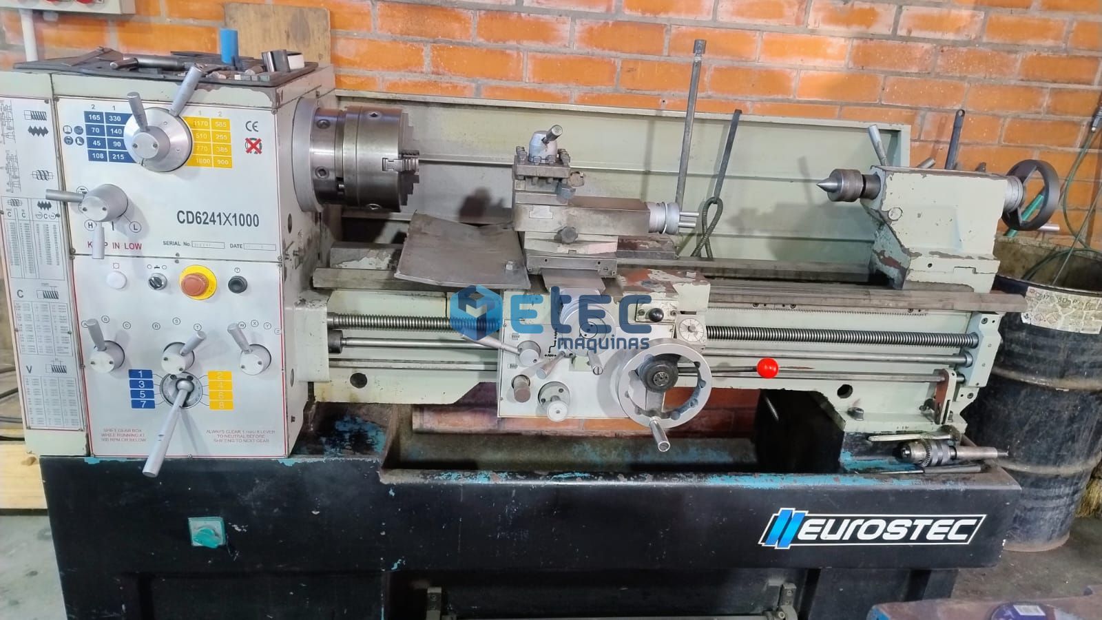 Torno Mecânico Eurostec CD62421x1.000