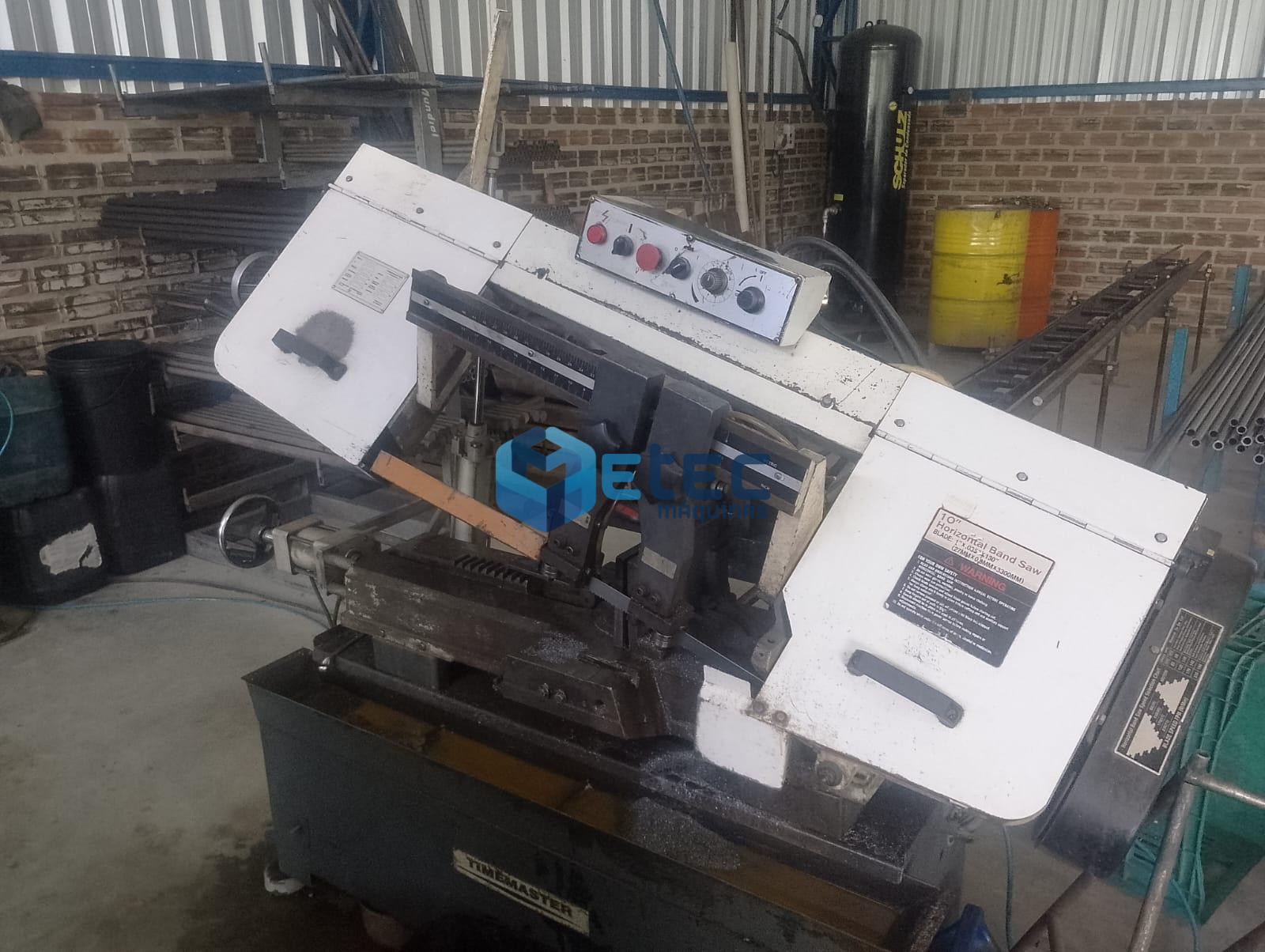 Serra Fita Horizontal Com Alimentador de Barras Automático